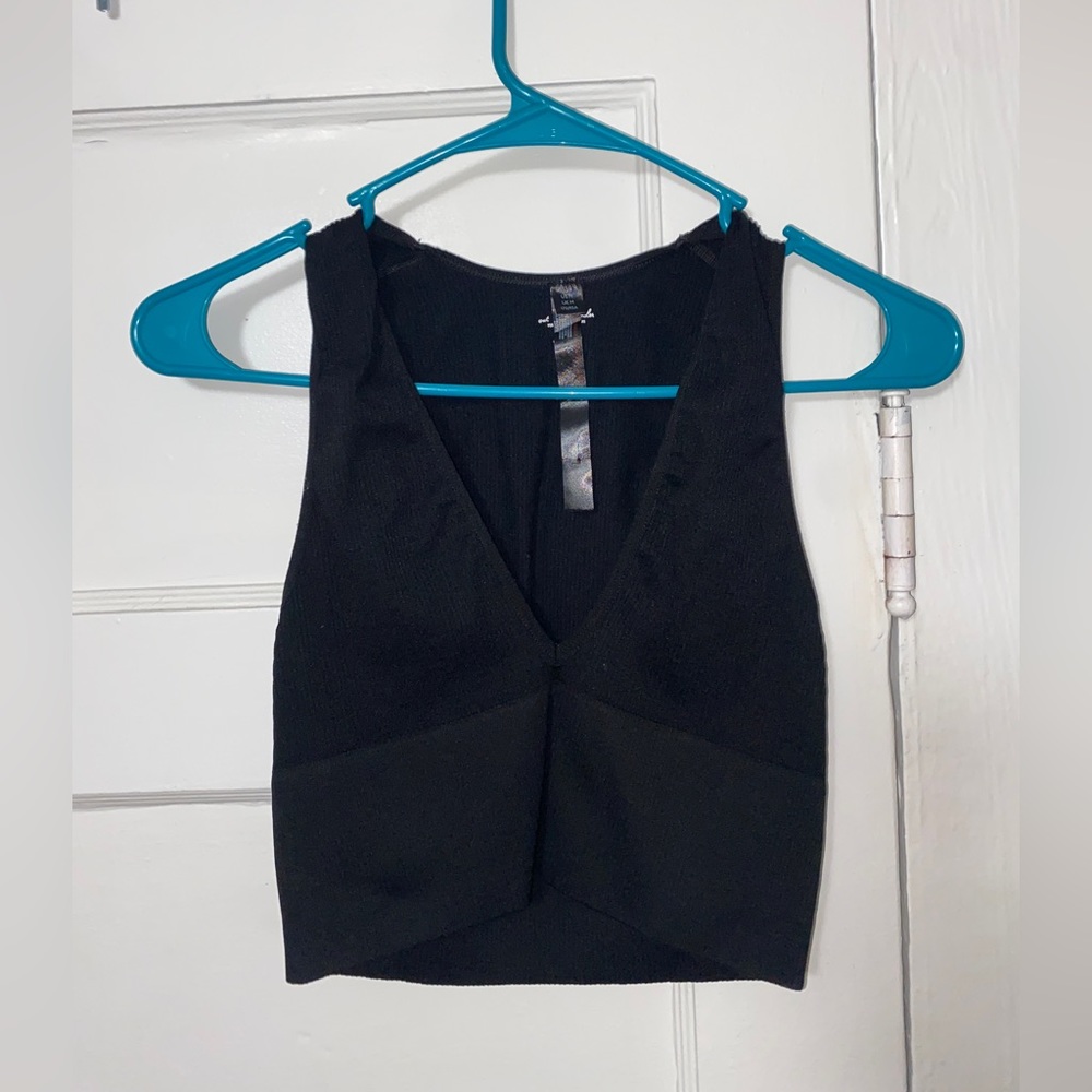 Urban outfitters seamless black crop